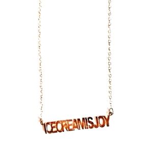 Ice cream is joy necklace